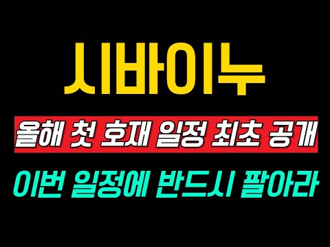 [시바이누 코인 전망] 올해 첫 호재 일정 최초 공개! 이번 일정엔 반드시 팔아야 합니다