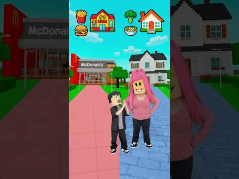 Fast Food Or Mom Food ๐๐ฅฆ #roblox
