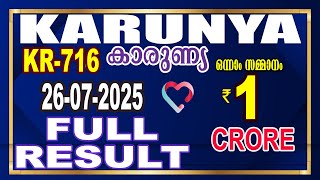 KERALA LOTTERY RESULT|RESULT HIGHLIGHTS|KARUNYA bhagyakuri KR716|Kerala LotteryResultToday|todaylive