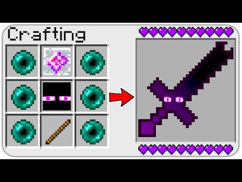 HOW TO CRAFT an ENDERMAN SWORD in Minecraft? SECRET RECIPE *WOW*