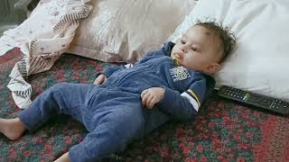 The baby👶watching TV carefully|| Baby growth and ||5-6 Month old||