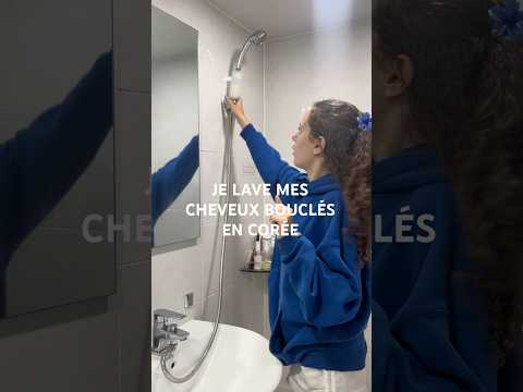 Routine lavage cheveux bouclés en Corée 😚 #curlyhair #cheveuxbouclés #routineboucle