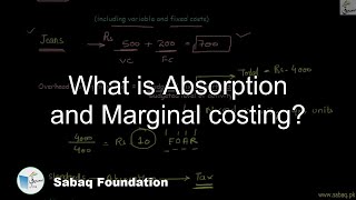 What is Absorption and Marginal costing?