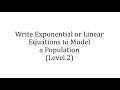 Modeling Population Changes with Equations