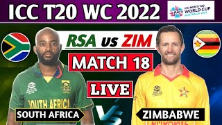 ICC T20 World Cup 2022 : SOUTH AFRICA vs ZIMBABWE MATCH 18 LIVE PREVIEW | SA VS ZIM 18th MATCH LIVE