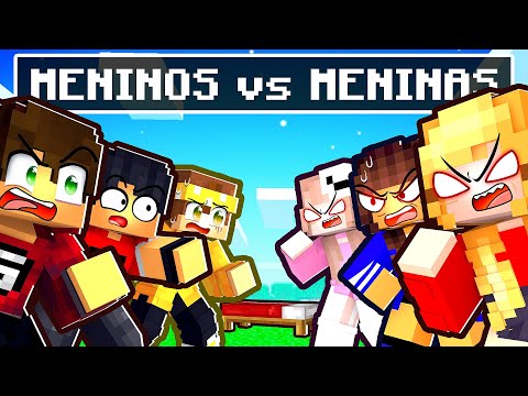 MENINOS vs MENINAS no BEDWARS no Minecraft