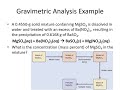 Gravimetric Analysis and Stoichiometry