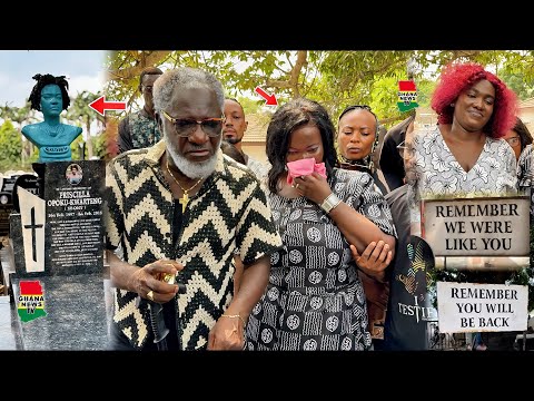 EMOTIONAL MOMENT: Ebony’s Dad & family visit her tomb at Osu Cemetery, spray Expensive perfume.