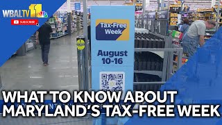 Tax-free week in Maryland begins Sunday; Here's what to know