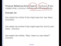 Pronoun Reference and Usage Errors