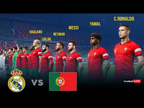 What if Ronaldo, Messi, Yamal, Neymar, Haaland, Salah, All Stars played for POR vs RM | PES