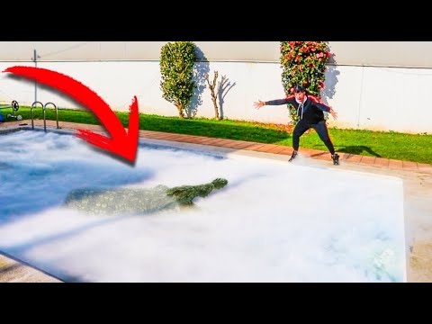 CONGELAMOS LA PISCINA TOXICA Y SALE ALGO DEL AGUA !! -200 GRADOS !! Makiman