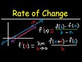 Understanding Rates of Change and Derivatives