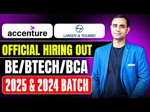 L&T Biggest Offcampus Hiring 2025 & 2024 | Accenture Hiring | Btech/BCA