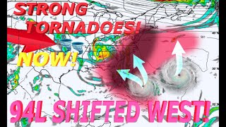 Invest 94L Shifted West! Strong Tornado Potential Happening Now!