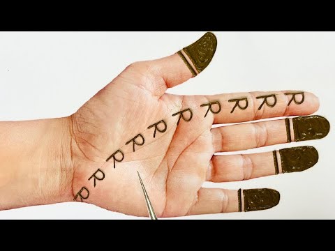 Easy Simple RRR Letters Mehndi Design | Front hand Mehndi design | Mehandi designs | Stylish Mehndi