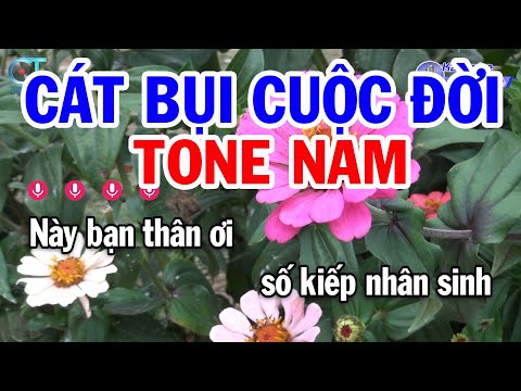 Karaoke Cát Bụi Cuộc Đời Tone Nam Gm || Nhạc Sống Mới || Karaoke Đồng Sen