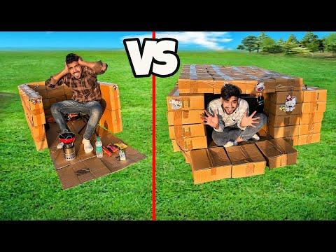 Low to High budget carboard box house challenge