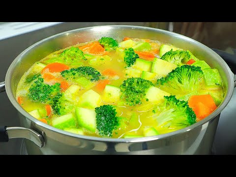 Weight loss soup. Eat day and night and lose weight quickly. Fat burning soup. Broccoli recipe.