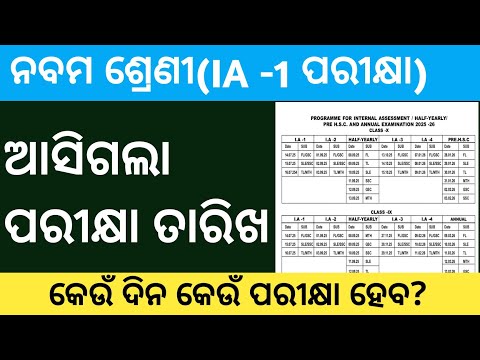 9th class internal assessment 1 exam 2025date published|when class 9th ia-1 exam 2025 conduct