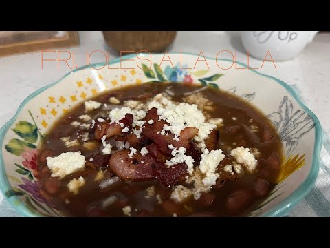 FRIJOLES 🫘 A LA OLLA 🫕 #frijolesalaolla #habichuelas #quesofresco