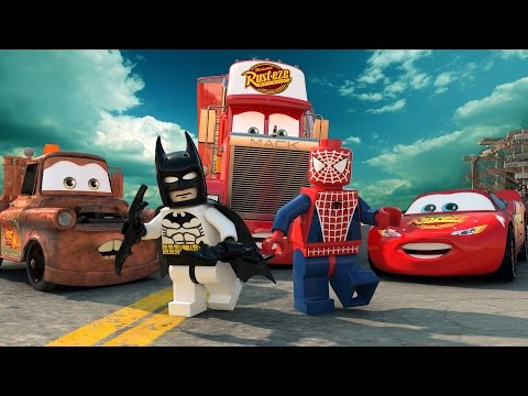DISNEY LEGO Cars Toys Movies | Lightning McQueen Mack Mater | Superman Batman Joker