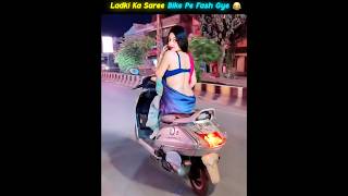 Ladki Ka Saree Fas Gaye 😭 Crazy Police Without Helmet | Chalan Kato | Super Bike Zx10r