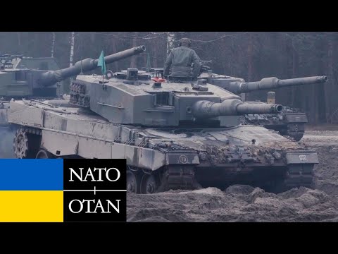 NATO Alliance, Leopard 2 tanks: Ukrainian soldiers train in Poland.