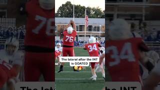 Lineman laterals after INT for TD 😳🔥 #shorts