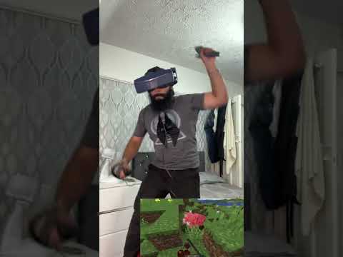 Playing Minecraft In VR For 24 Hours #shorts