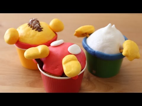 How to make Butt Cupcakes  【Disney Characters】