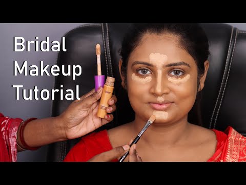 Bridal Makeup Tutorial Step By Step / Long Lasting Makeup/ Spotlight Eyemakeup / Halo Eyemakeup