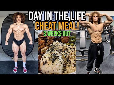 Day In the Life | Cheat Meal | Arm Workout (3 Weeks Out)