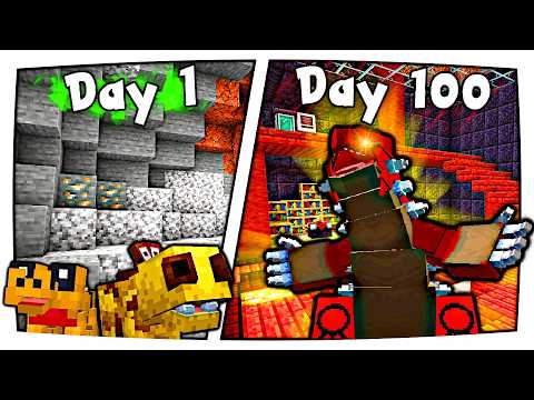 We Spent 100 Days Building An Underground Base In Minecraft Pokemon