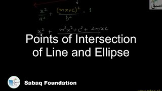 Points of Intersection of Line and Ellipse
