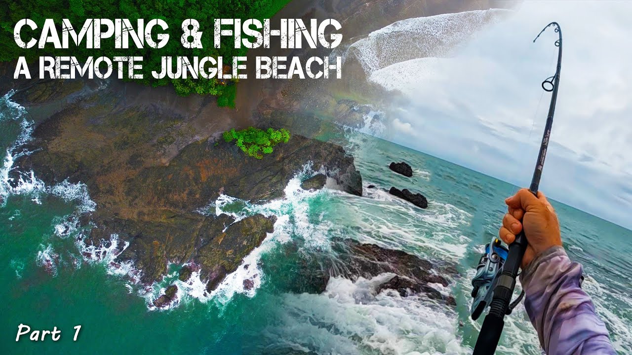 Jungle Fishing & Camping Survival on Remote Beach in Panama (CATCH CLEAN COOK) - Part 1