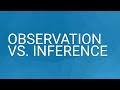 Distinguishing Between Observation and Inference
