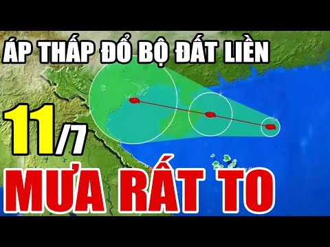 Dự báo thời tiết hôm nay và ngày mai 11/7/2025 | dự báo bão mới nhất | thời tiết 3 ngày tới