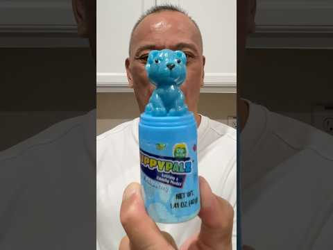 👂 ASMR PUPPYPALZ LOLLIPOP & CANDY POWDER BLUE RASPBERRY FLAVOR AND EATING SOUNDS 👂#asmr #shorts