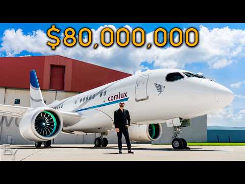 Inside an $80,000,000 AIRBUS Private Jet With a BEDROOM SUITE!