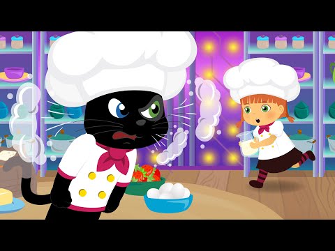 Misifu como chef prepara um bolo de aniversário🍰🎂 As alegres aventuras de Tatty e Misifu