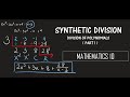 Polynomial Division Concepts and Procedures