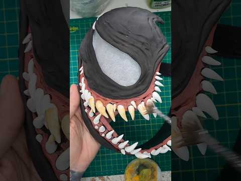 HICE la MÁSCARA de VENOM #venom3 #manualidades #shorts #mask #halloween #spiderman #marvel #art