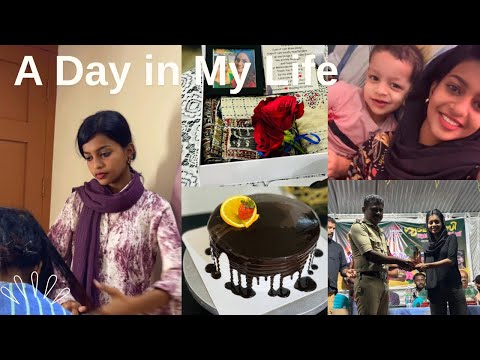 Day in my life 🤩❤️‍🔥💄|Home |program|cake @Diya_farzu