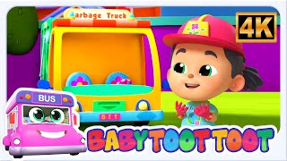 Wheels On The Garbage Truck - Vehicle Nursery Rhymes for Kids by Baby Toot Toot