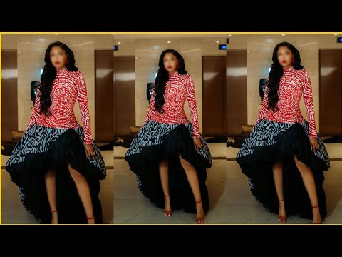How to cut and sew an Asymmetric BUBBLE GOWN with turtleneck collar