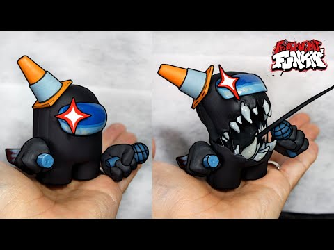 [FNF] Making Black Impostor V3 Sculpture Timelapse [Among us] - Friday Night Funkin' Mods