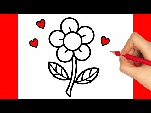 CÓMO DIBUJAR UNA FLOR