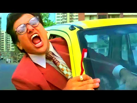 चलती गाडी में मुँह धोया, ब्रश किया और सूट भी पहना! 🤣 Govinda की हद से ज़्यादा फ़नी सीन | Hero No.1
