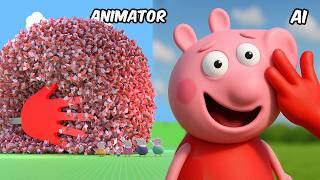 Peppa Pig Gets slapped 1000 times - AI vs Animation!